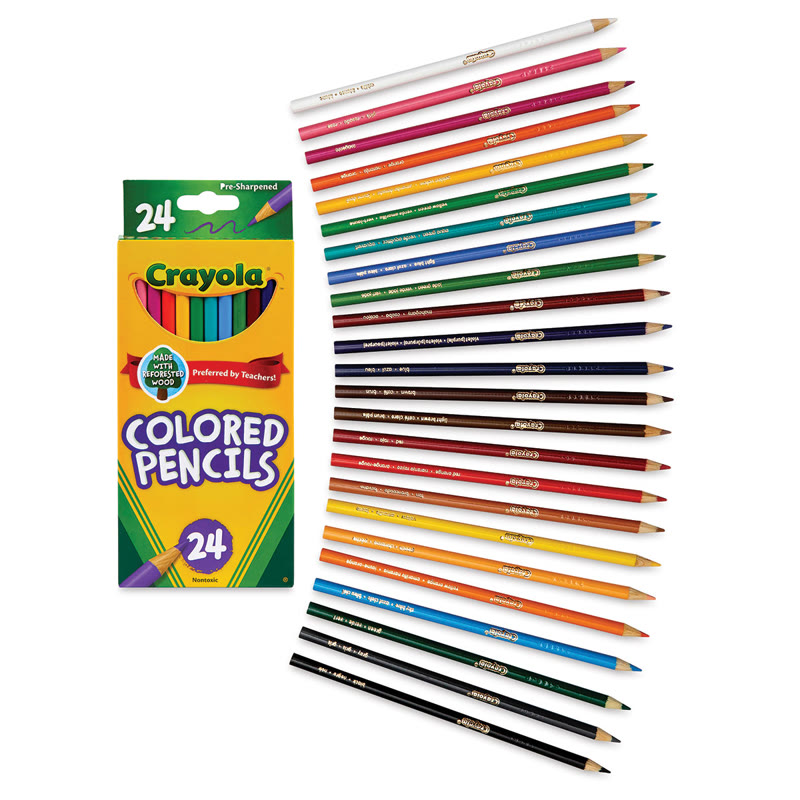 Bút chì màu Crayola 24 màu (gọt sẵn)