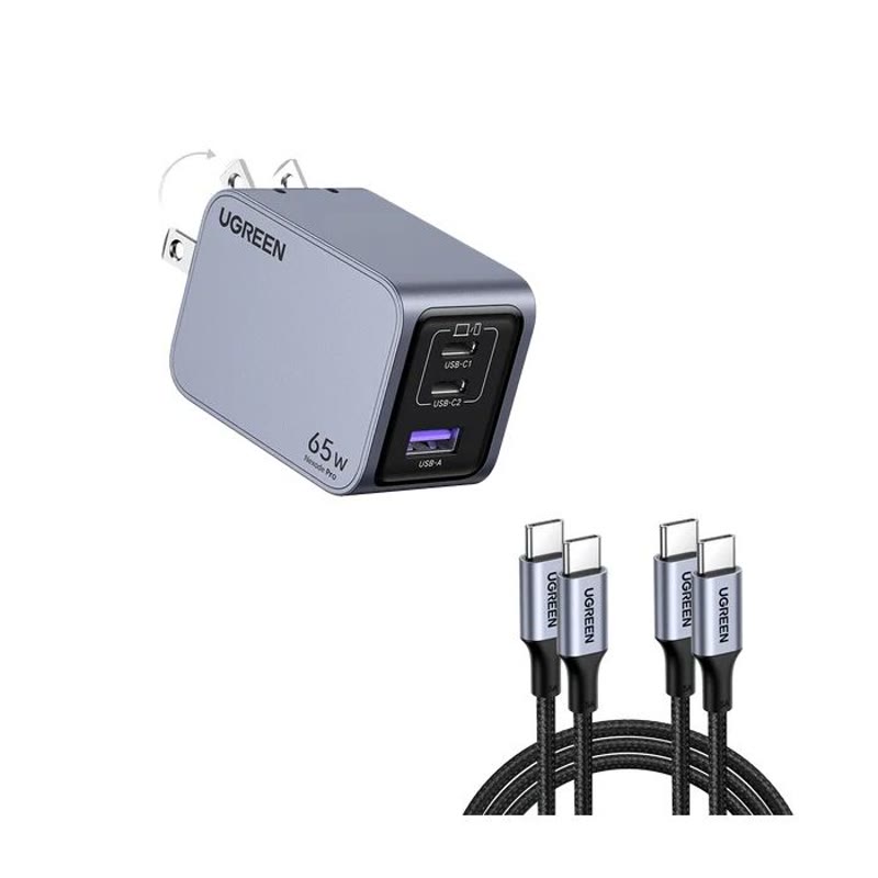 Cu sac nhanh UGREEN Nexode 65W GaN (4 cong)