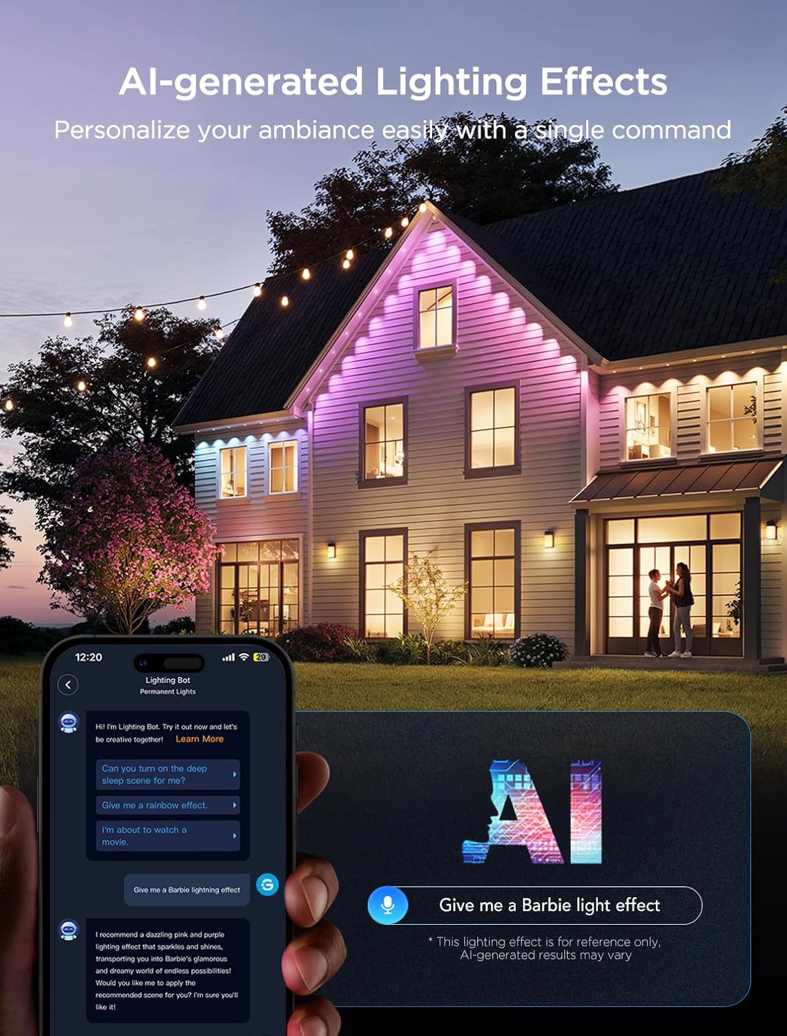 Đèn LED Ngoài Trời Thông Minh Govee Permanent Outdoor Lights 2 100ft 2026