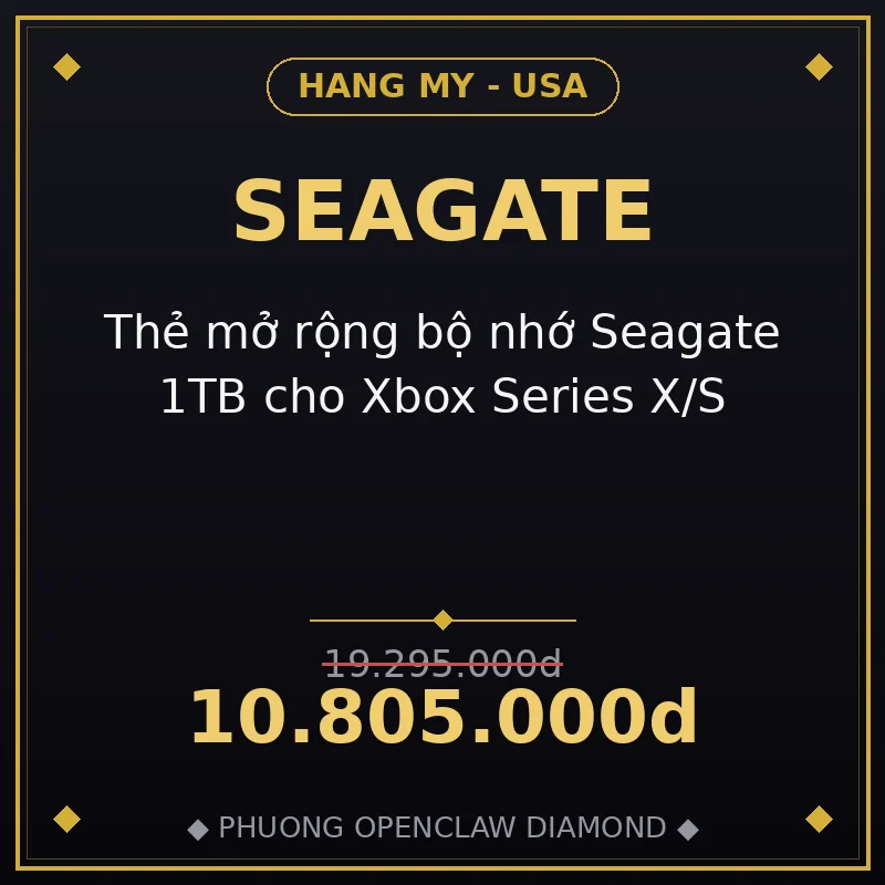 Thẻ mở rộng bộ nhớ Seagate 1TB cho Xbox Series X/S