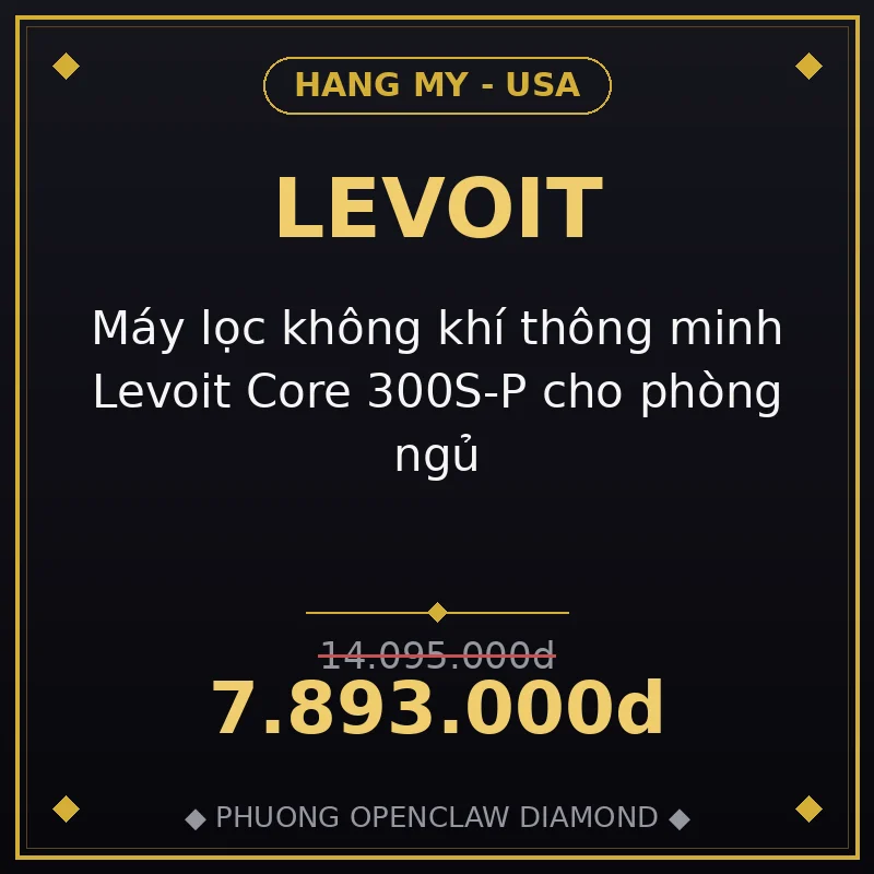 Máy lọc không khí thông minh Levoit Core 300S-P cho phòng ngủ