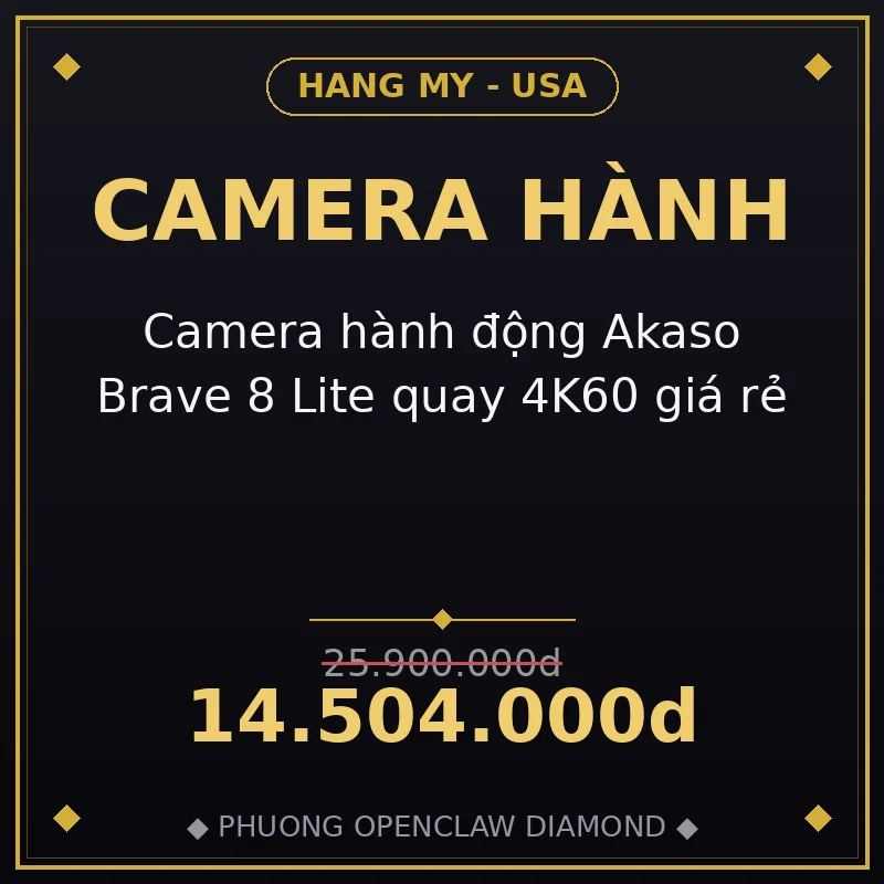 Camera hành động Akaso Brave 8 Lite quay 4K60 giá rẻ
