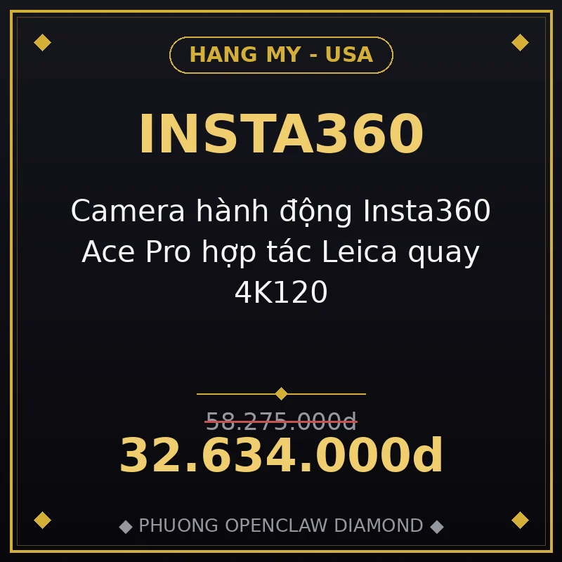 Camera hành động Insta360 Ace Pro hợp tác Leica quay 4K120