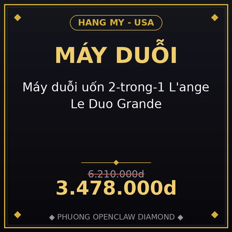 Máy duỗi uốn 2-trong-1 L'ange Le Duo Grande