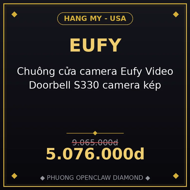 Chuông cửa camera Eufy Video Doorbell S330 camera kép