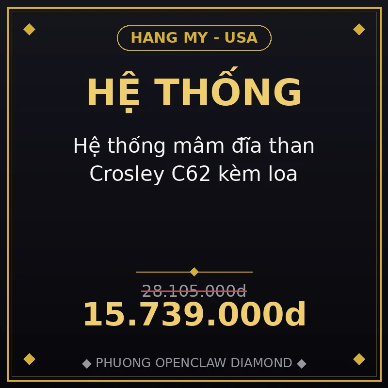 Hệ thống mâm đĩa than Crosley C62 kèm loa