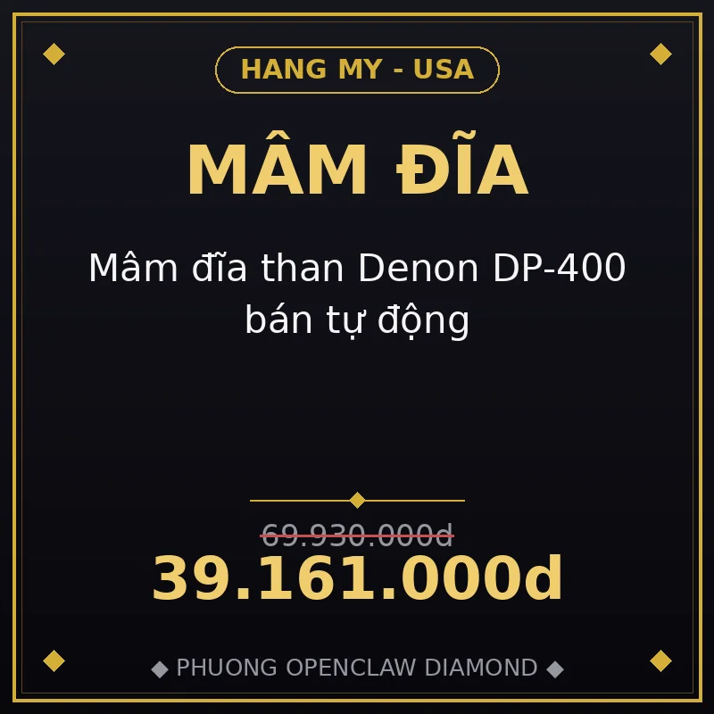 Mâm đĩa than Denon DP-400 bán tự động