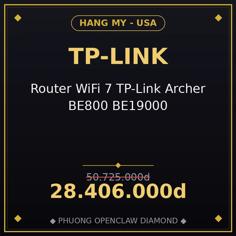 Router WiFi 7 TP-Link Archer BE800 BE19000