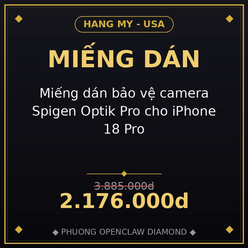 Miếng dán bảo vệ camera Spigen Optik Pro cho iPhone 18 Pro