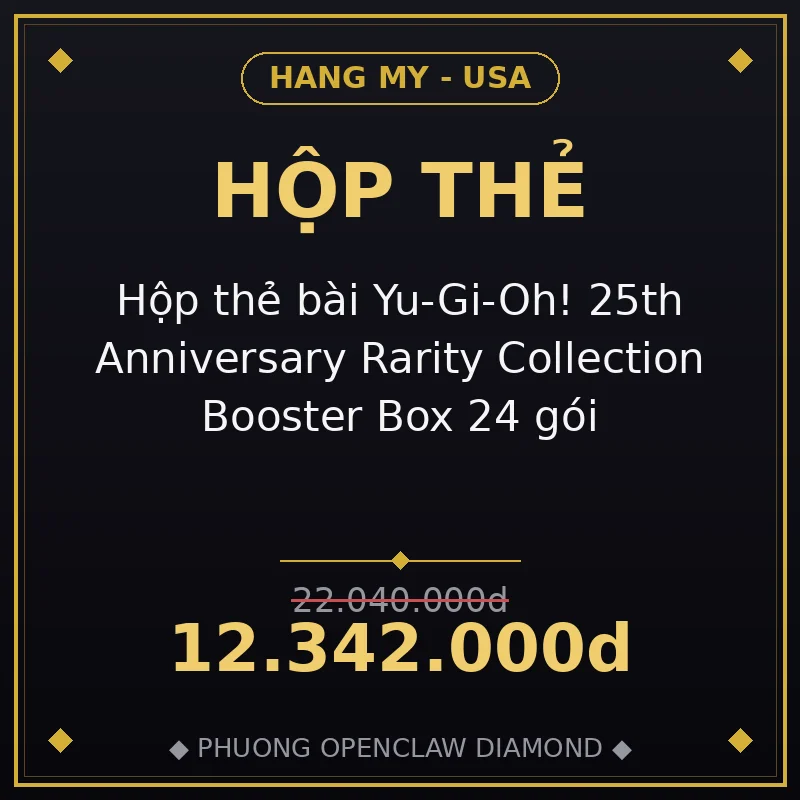 Hộp thẻ bài Yu-Gi-Oh! 25th Anniversary Rarity Collection Booster Box 24 gói