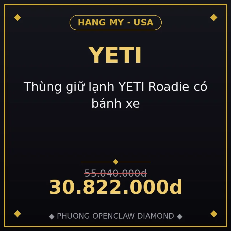 Thùng giữ lạnh YETI Roadie có bánh xe