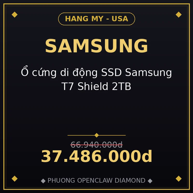 Ổ cứng di động SSD Samsung T7 Shield 2TB