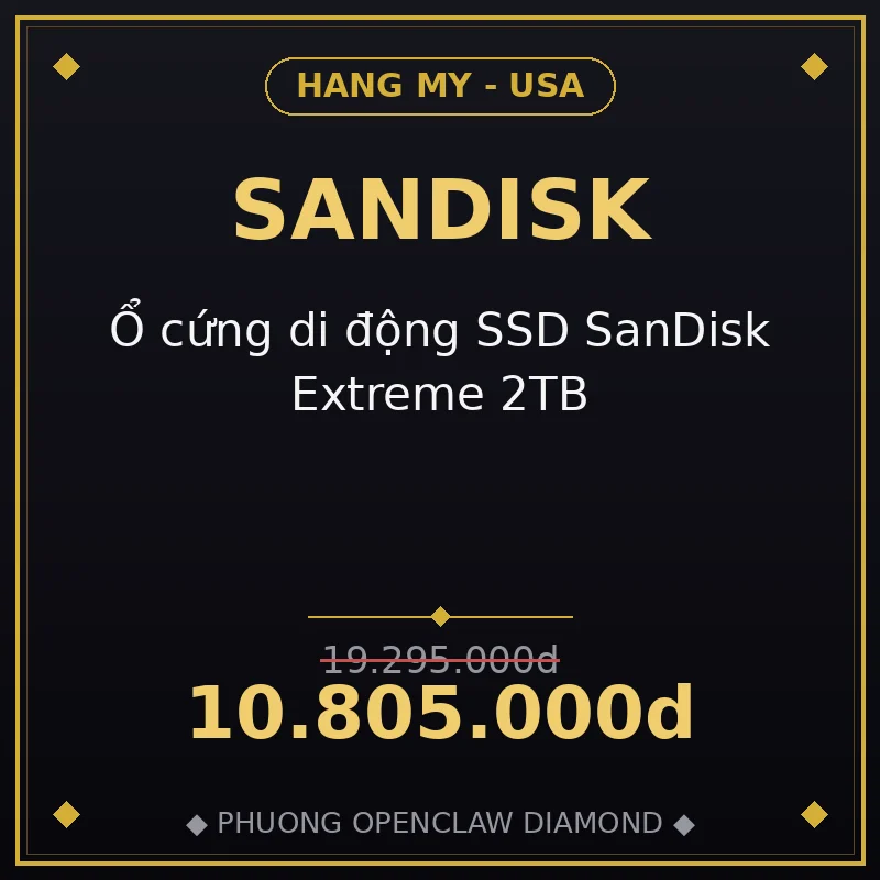 Ổ cứng di động SSD SanDisk Extreme 2TB
