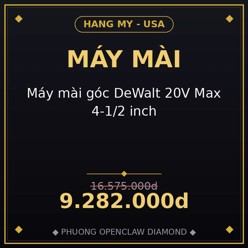 Máy mài góc DeWalt 20V Max 4-1/2 inch