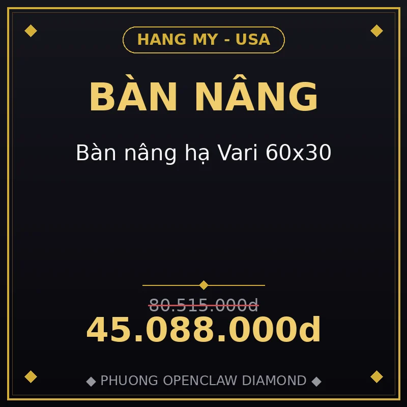Bàn nâng hạ Vari 60x30