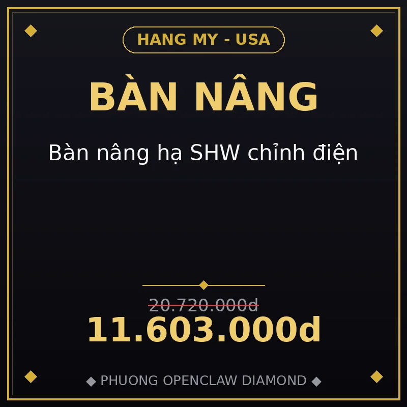 Bàn nâng hạ SHW chỉnh điện