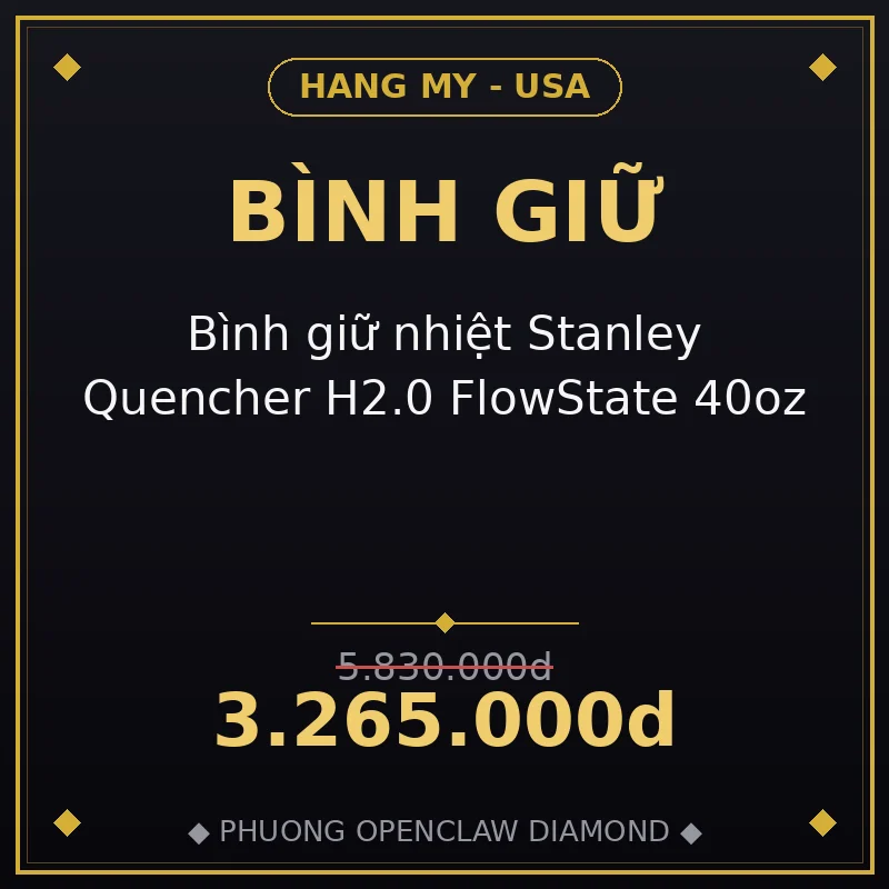Bình giữ nhiệt Stanley Quencher H2.0 FlowState 40oz