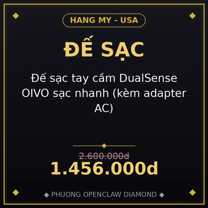 Đế sạc tay cầm DualSense OIVO sạc nhanh (kèm adapter AC)