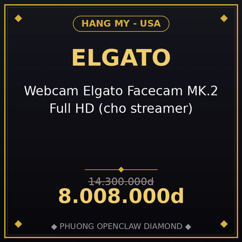 Webcam Elgato Facecam MK.2 Full HD (cho streamer)