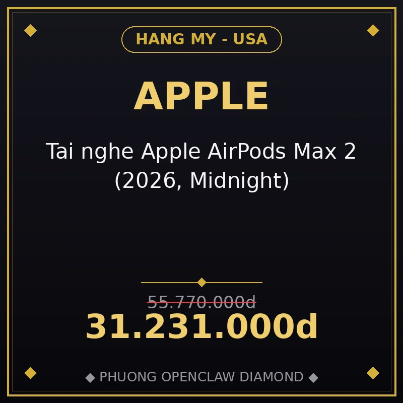 Tai nghe Apple AirPods Max 2 (2026, Midnight)