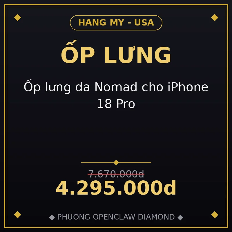Ốp lưng da Nomad cho iPhone 18 Pro