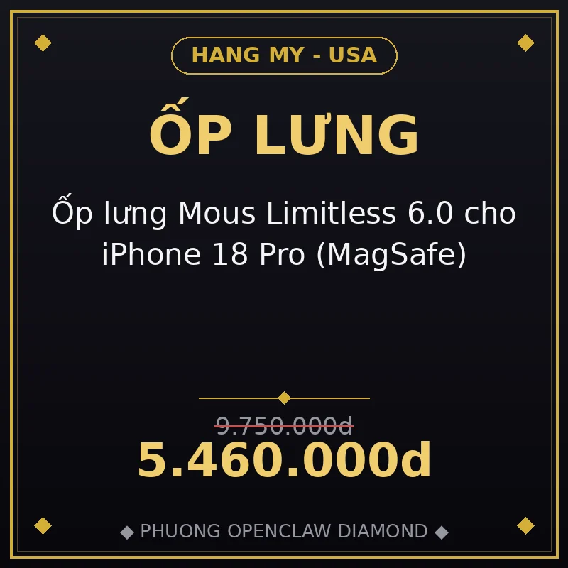 Ốp lưng Mous Limitless 6.0 cho iPhone 18 Pro (MagSafe)