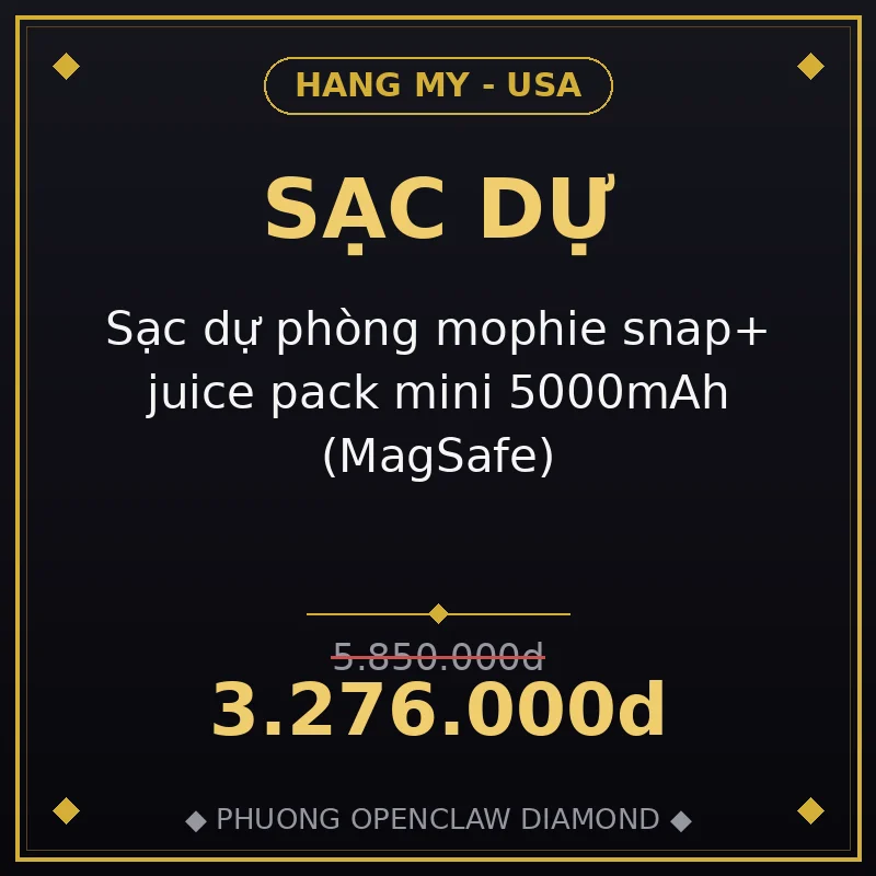 Sạc dự phòng mophie snap+ juice pack mini 5000mAh (MagSafe)