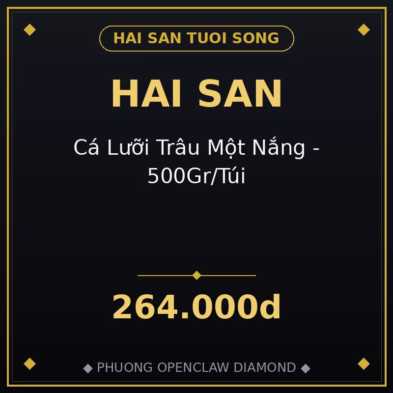 🐟 Cá Lưỡi Trâu Một Nắng - 500Gr/Túi