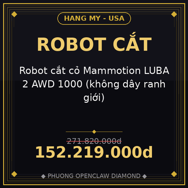 Robot cắt cỏ Mammotion LUBA 2 AWD 1000 (không dây ranh giới)