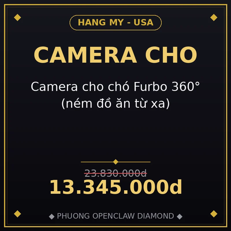 Camera cho chó Furbo 360° (ném đồ ăn từ xa)