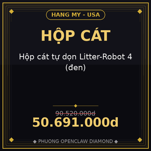 Hộp cát tự dọn Litter-Robot 4 (đen)