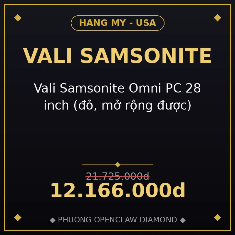 Vali Samsonite Omni PC 28 inch (đỏ, mở rộng được)