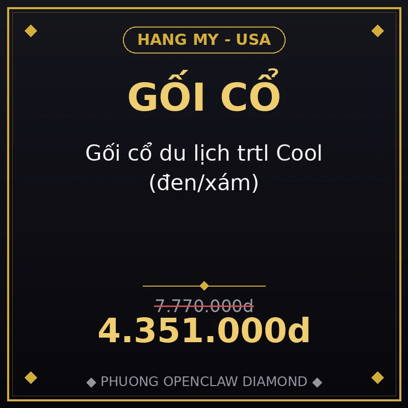 Gối cổ du lịch trtl Cool (đen/xám)