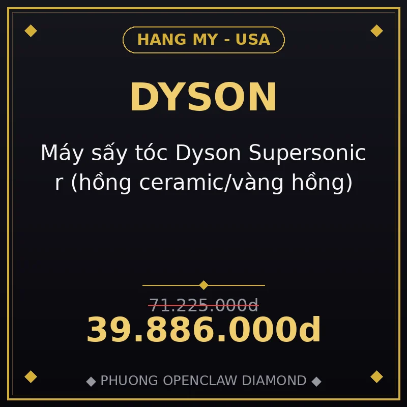 Máy sấy tóc Dyson Supersonic r (hồng ceramic/vàng hồng)