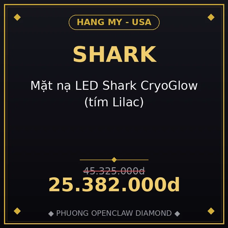 Mặt nạ LED Shark CryoGlow (tím Lilac)