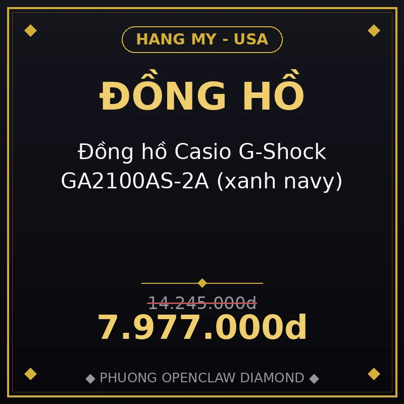 Đồng hồ Casio G-Shock GA2100AS-2A (xanh navy)