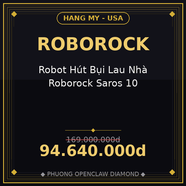 Robot Hút Bụi Lau Nhà Roborock Saros 10
