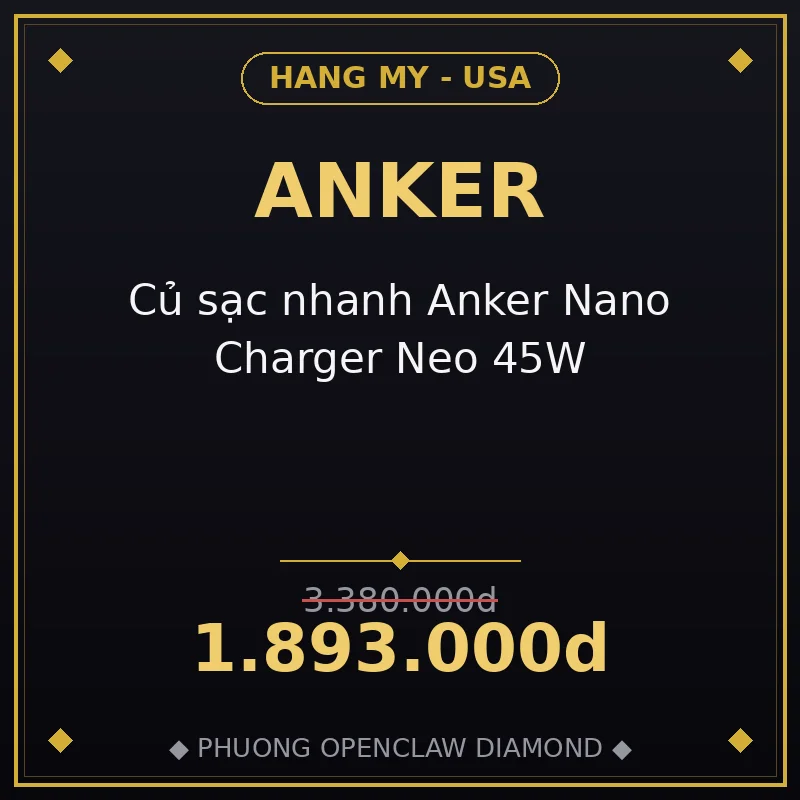 Củ sạc nhanh Anker Nano Charger Neo 45W