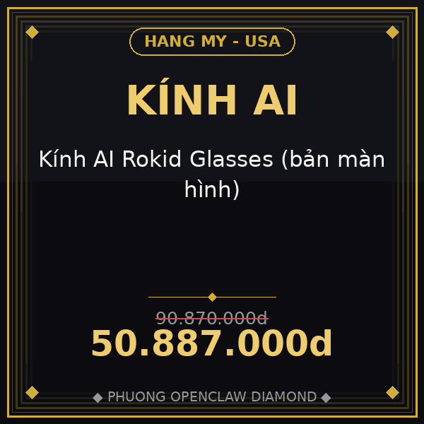 Kính AI Rokid Glasses (bản màn hình)