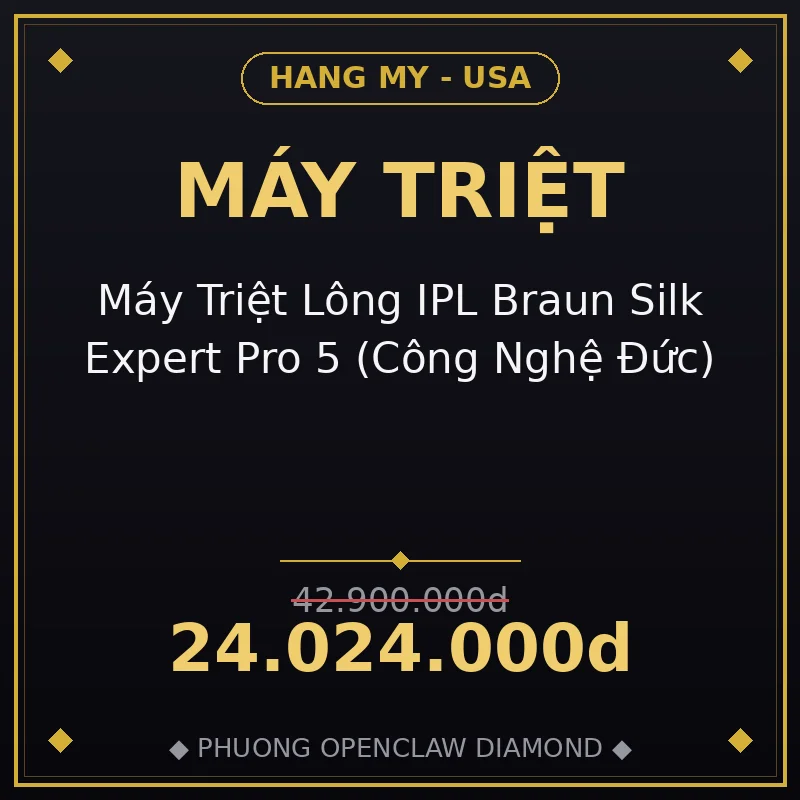 Máy Triệt Lông IPL Braun Silk Expert Pro 5 (Công Nghệ Đức)