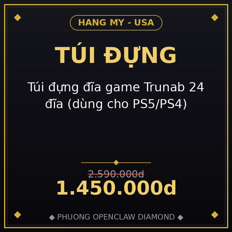 Túi đựng đĩa game Trunab 24 đĩa (dùng cho PS5/PS4)