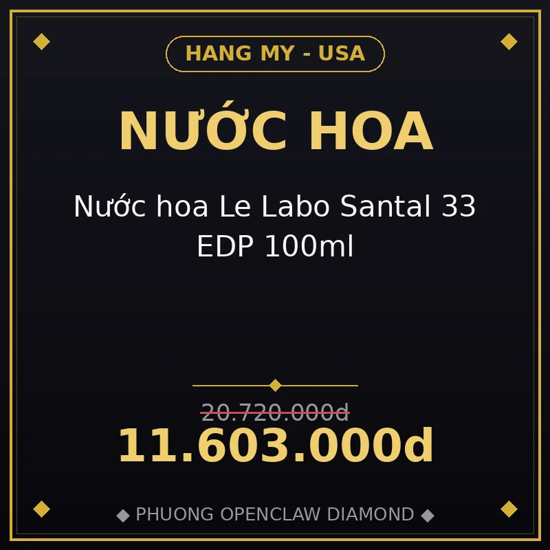 Nước hoa Le Labo Santal 33 EDP 100ml