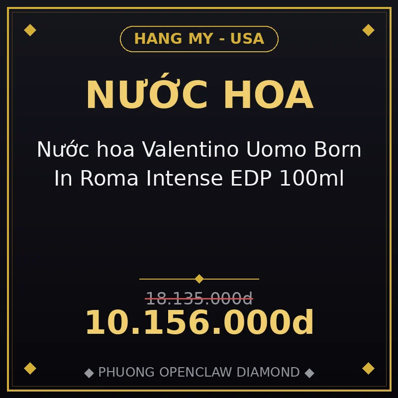 Nước hoa Valentino Uomo Born In Roma Intense EDP 100ml