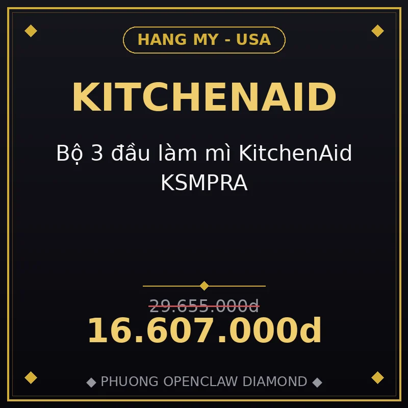 Bộ 3 đầu làm mì KitchenAid KSMPRA