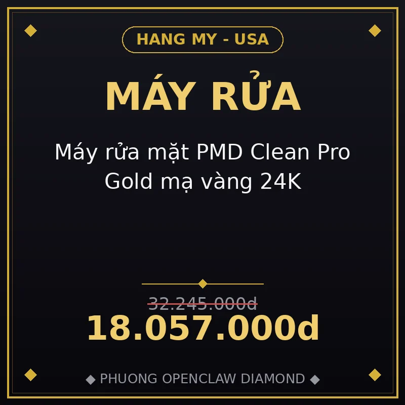 Máy rửa mặt PMD Clean Pro Gold mạ vàng 24K