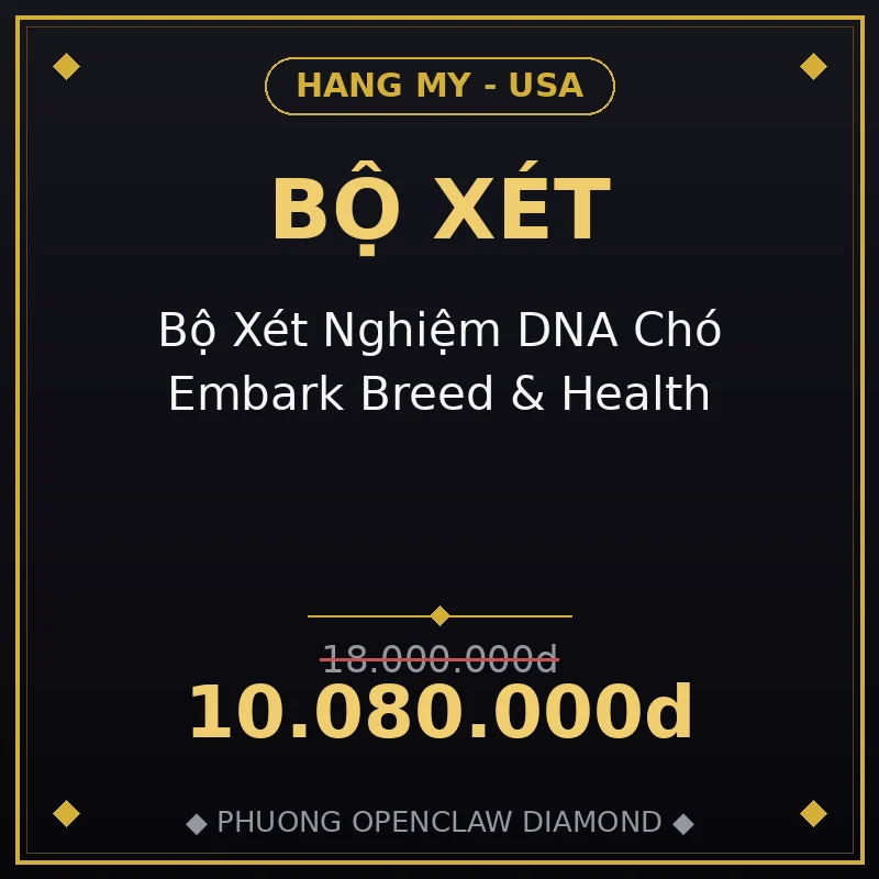 Bộ Xét Nghiệm DNA Chó Embark Breed & Health
