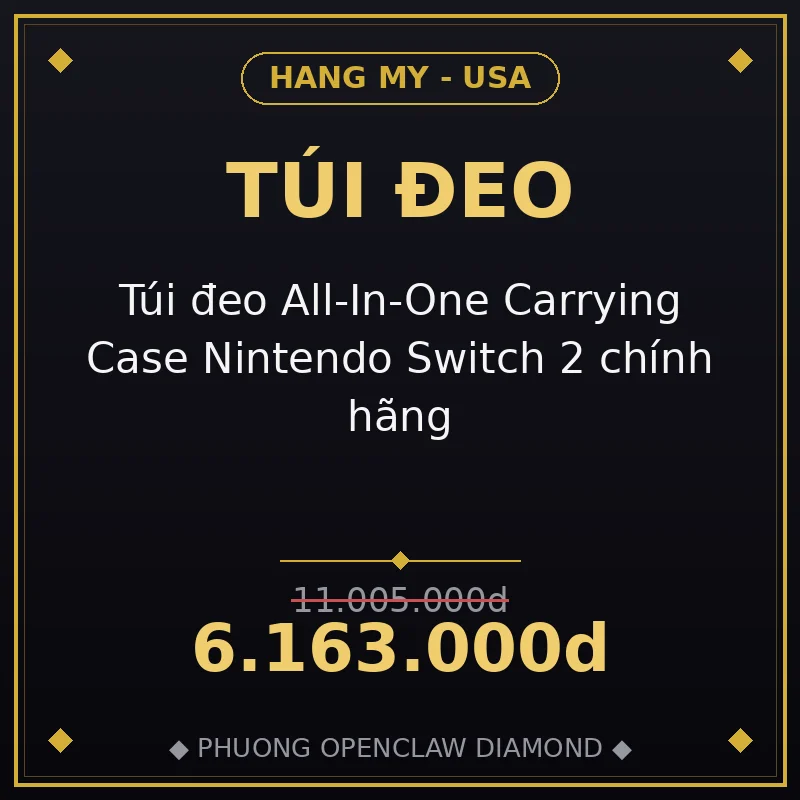 Túi đeo All-In-One Carrying Case Nintendo Switch 2 chính hãng
