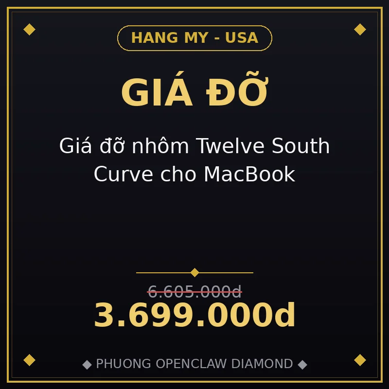 Giá đỡ nhôm Twelve South Curve cho MacBook