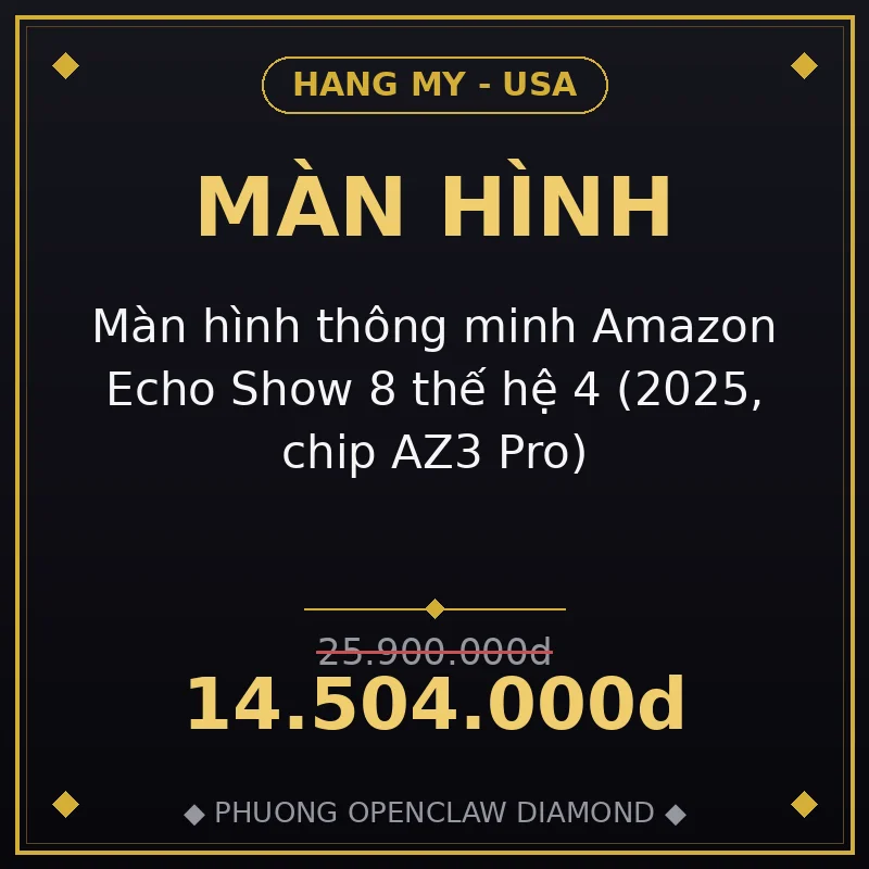 Màn hình thông minh Amazon Echo Show 8 thế hệ 4 (2025, chip AZ3 Pro)