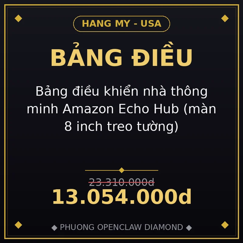 Bảng điều khiển nhà thông minh Amazon Echo Hub (màn 8 inch treo tường)
